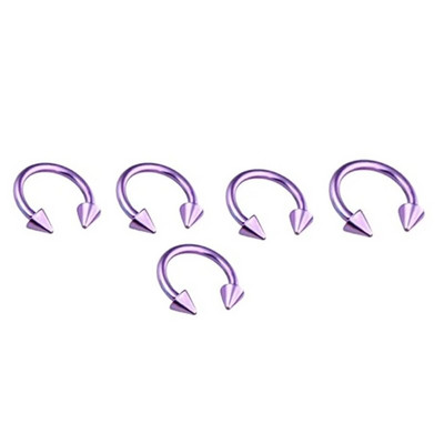 5 τμχ Ανοξείδωτο ατσάλι Δαχτυλίδι στεφάνης μύτης Δαχτυλίδι Septum Rings Σκουλαρίκια για τα χείλη Σκουλαρίκια ρουθούνι Circular Tragus Ear Piercing Πέταλο Σώμα κοσμήματα