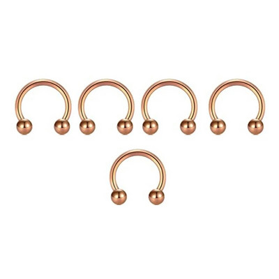 5 τμχ Ανοξείδωτο ατσάλι Δαχτυλίδι στεφάνης μύτης Δαχτυλίδι Septum Rings Σκουλαρίκια για τα χείλη Σκουλαρίκια ρουθούνι Circular Tragus Ear Piercing Πέταλο Σώμα κοσμήματα
