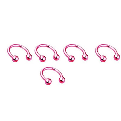 5 τμχ Ανοξείδωτο ατσάλι Δαχτυλίδι στεφάνης μύτης Δαχτυλίδι Septum Rings Σκουλαρίκια για τα χείλη Σκουλαρίκια ρουθούνι Circular Tragus Ear Piercing Πέταλο Σώμα κοσμήματα