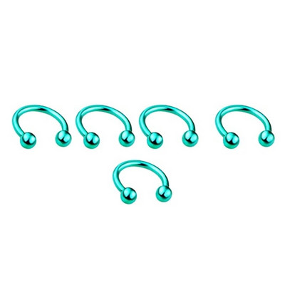 5 τμχ Ανοξείδωτο ατσάλι Δαχτυλίδι στεφάνης μύτης Δαχτυλίδι Septum Rings Σκουλαρίκια για τα χείλη Σκουλαρίκια ρουθούνι Circular Tragus Ear Piercing Πέταλο Σώμα κοσμήματα