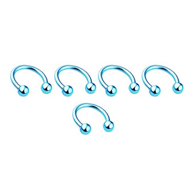 5 τμχ Ανοξείδωτο ατσάλι Δαχτυλίδι στεφάνης μύτης Δαχτυλίδι Septum Rings Σκουλαρίκια για τα χείλη Σκουλαρίκια ρουθούνι Circular Tragus Ear Piercing Πέταλο Σώμα κοσμήματα