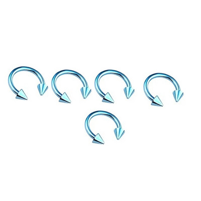 5 τμχ Ανοξείδωτο ατσάλι Δαχτυλίδι στεφάνης μύτης Δαχτυλίδι Septum Rings Σκουλαρίκια για τα χείλη Σκουλαρίκια ρουθούνι Circular Tragus Ear Piercing Πέταλο Σώμα κοσμήματα