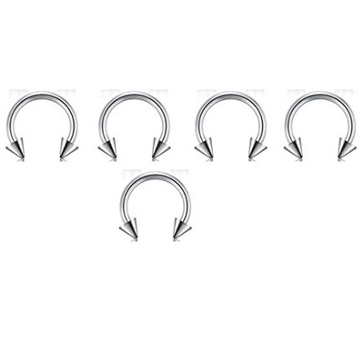 5 τμχ Ανοξείδωτο ατσάλι Δαχτυλίδι στεφάνης μύτης Δαχτυλίδι Septum Rings Σκουλαρίκια για τα χείλη Σκουλαρίκια ρουθούνι Circular Tragus Ear Piercing Πέταλο Σώμα κοσμήματα