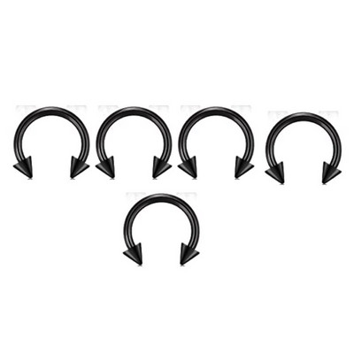 5 τμχ Ανοξείδωτο ατσάλι Δαχτυλίδι στεφάνης μύτης Δαχτυλίδι Septum Rings Σκουλαρίκια για τα χείλη Σκουλαρίκια ρουθούνι Circular Tragus Ear Piercing Πέταλο Σώμα κοσμήματα