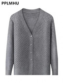 Jauni slaidi džemperi jaciņu topi sieviešu ikdienas klasiski trikotāžas mēteļi, jauni korejiešu konfektes krāsas Trikotāžas izstrādājumi ar V veida kakla izgriezumu Malhas jakas