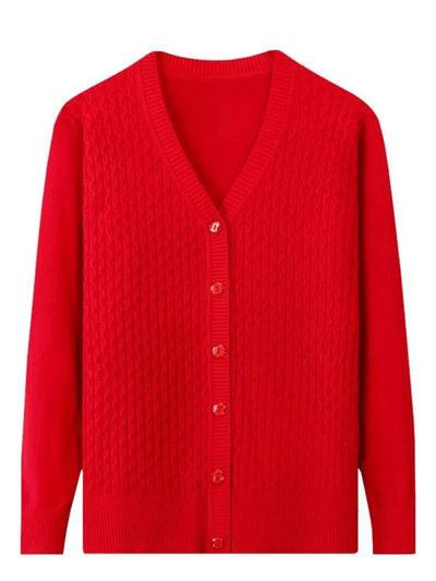 Jauni slaidi džemperi jaciņu topi sieviešu ikdienas klasiski trikotāžas mēteļi, jauni korejiešu konfektes krāsas Trikotāžas izstrādājumi ar V veida kakla izgriezumu Malhas jakas