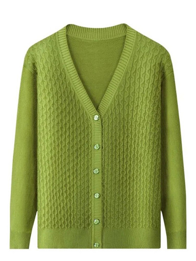 Jauni slaidi džemperi jaciņu topi sieviešu ikdienas klasiski trikotāžas mēteļi, jauni korejiešu konfektes krāsas Trikotāžas izstrādājumi ar V veida kakla izgriezumu Malhas jakas