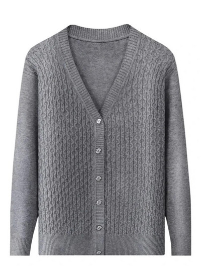 Jauni slaidi džemperi jaciņu topi sieviešu ikdienas klasiski trikotāžas mēteļi, jauni korejiešu konfektes krāsas Trikotāžas izstrādājumi ar V veida kakla izgriezumu Malhas jakas