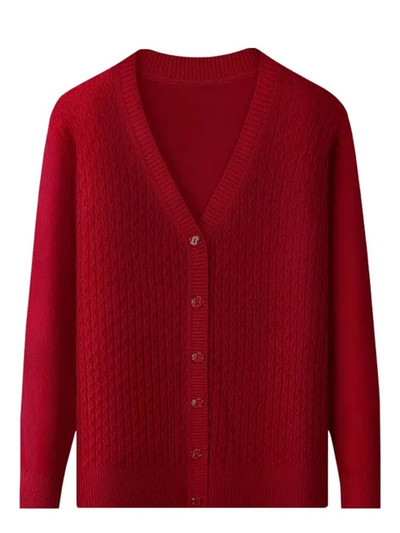 Jauni slaidi džemperi jaciņu topi sieviešu ikdienas klasiski trikotāžas mēteļi, jauni korejiešu konfektes krāsas Trikotāžas izstrādājumi ar V veida kakla izgriezumu Malhas jakas