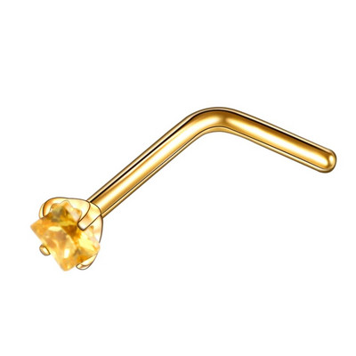 1PC Kvadrātveida dārgakmeņu deguna pīrsings, pīrsings, pīrsings, tērauds, kristāls, L forma, deguna, skrūvējams pīrsings.