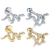 1gab mazi čūskas auskari sievietēm Mini pīrsings auskari no nerūsējošā tērauda Labret lūpu pīrsingi ķermeņa rotaslietas dāvanas Brincos