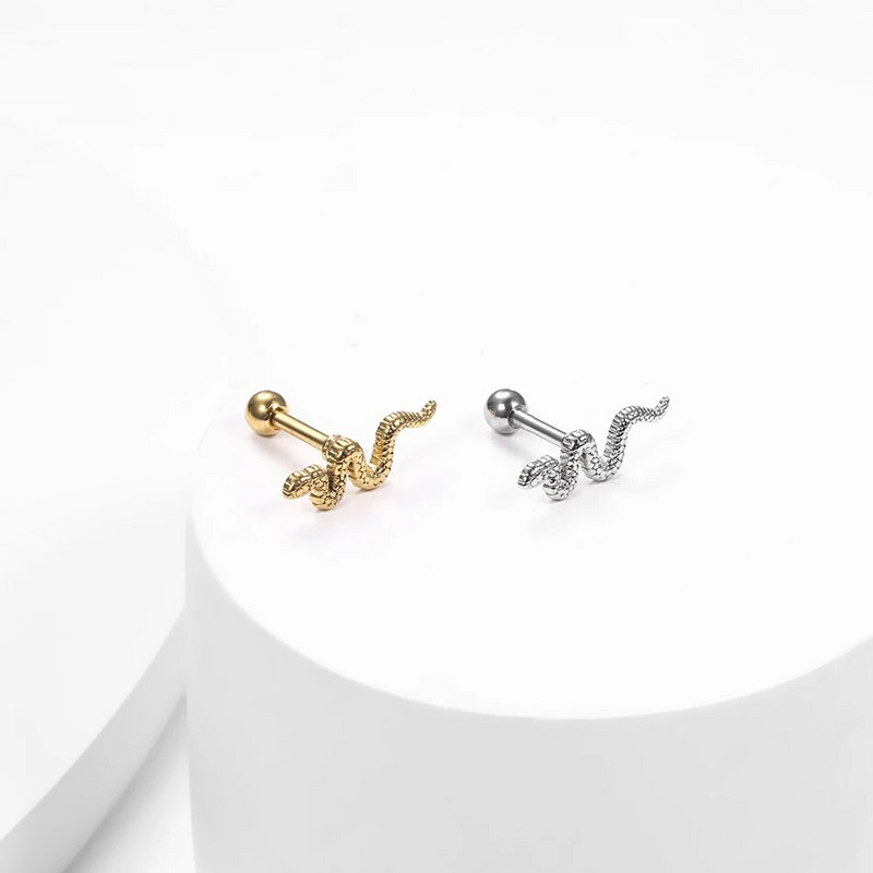 1gab mazi čūskas auskari sievietēm Mini pīrsings auskari no nerūsējošā tērauda Labret lūpu pīrsingi ķermeņa rotaslietas dāvanas Brincos