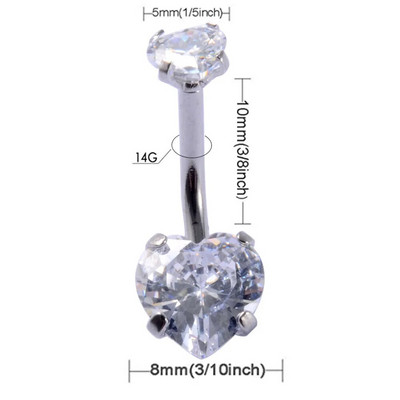 1 gab Cirkona nabas gredzens dubultā/viena kristāla nabas pīrsings ar stienīti tērauda auss tragus skrimšļa spirāles pīrsings rotaslietas