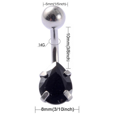 1 gab Cirkona nabas gredzens dubultā/viena kristāla nabas pīrsings ar stienīti tērauda auss tragus skrimšļa spirāles pīrsings rotaslietas