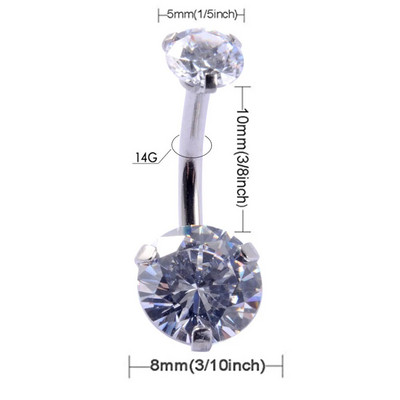 1 gab Cirkona nabas gredzens dubultā/viena kristāla nabas pīrsings ar stienīti tērauda auss tragus skrimšļa spirāles pīrsings rotaslietas