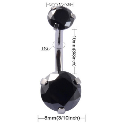 1 gab Cirkona nabas gredzens dubultā/viena kristāla nabas pīrsings ar stienīti tērauda auss tragus skrimšļa spirāles pīrsings rotaslietas