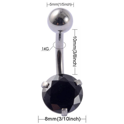 1 gab Cirkona nabas gredzens dubultā/viena kristāla nabas pīrsings ar stienīti tērauda auss tragus skrimšļa spirāles pīrsings rotaslietas