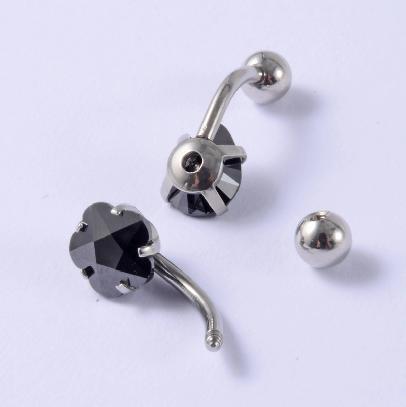 1 gab Cirkona nabas gredzens dubultā/viena kristāla nabas pīrsings ar stienīti tērauda auss tragus skrimšļa spirāles pīrsings rotaslietas