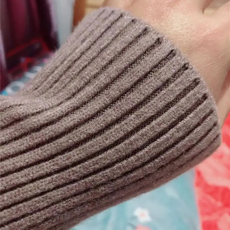 Gari adīti jaciņa mēteļi Sieviešu korejiešu ikdienišķa trikotāža Gilet ar garām piedurknēm brīvas Malhas jakas Sping Fall džemperu topi Abrigos