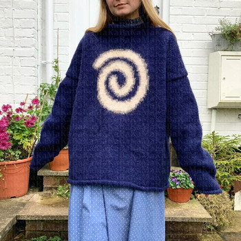 Готически пуловер с дълъг ръкав Дамски пуловер Топове Ежедневен пуловер 2023 Нов дамски есен Harajuku Мода Y2k Дрехи Сладък модел
