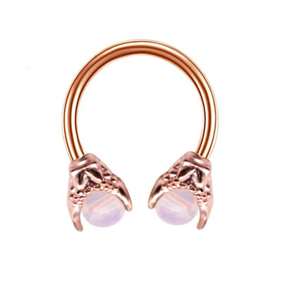 Pūķa spīles deguna gredzens 12 * 10 nerūsējošā tērauda deguna pīrsings starpsienas gredzens apļveida pakava spirāles auss skrimšļa auskari