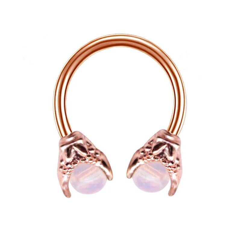 Pūķa spīles deguna gredzens 12 * 10 nerūsējošā tērauda deguna pīrsings starpsienas gredzens apļveida pakava spirāles auss skrimšļa auskari