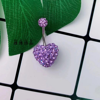 Crystal Ball Nabarõngad roostevabast terasest tsirkoonist naba augustamine südame kõhu augustamine armas nabapuu augustamine Ombligo