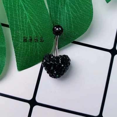 Crystal Ball Nabarõngad roostevabast terasest tsirkoonist naba augustamine südame kõhu augustamine armas nabapuu augustamine Ombligo