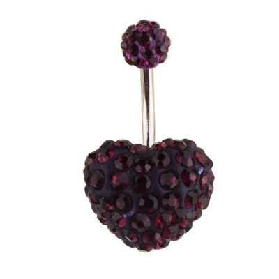 Crystal Ball Nabarõngad roostevabast terasest tsirkoonist naba augustamine südame kõhu augustamine armas nabapuu augustamine Ombligo