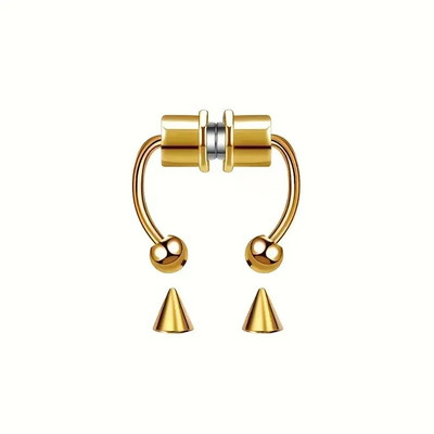 1-3 gab. Magnētisks starpsienas deguna gredzens sievietēm bez caurduršanas nerūsējošā tērauda stīpas atkārtoti lietojamas viltotas deguna rotaslietas