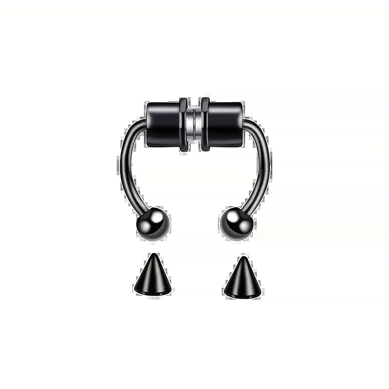 1-3 gab. Magnētisks starpsienas deguna gredzens sievietēm bez caurduršanas nerūsējošā tērauda stīpas atkārtoti lietojamas viltotas deguna rotaslietas