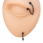 16G Cartilage Tragus Helix Rook Daith Σκουλαρίκι Θηλή Δαχτυλίδι Barbell Ανοξείδωτη Αλυσίδα Φρυδιών Piercing Σώμα Κοσμήματα Unisex 8mm