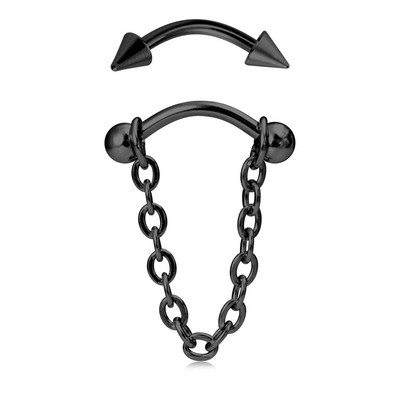 16G Cartilage Tragus Helix Rook Daith Σκουλαρίκι Θηλή Δαχτυλίδι Barbell Ανοξείδωτη Αλυσίδα Φρυδιών Piercing Σώμα Κοσμήματα Unisex 8mm