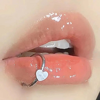 INS Cross Heart Seamless Closed Ring Lip Ring από τιτάνιο Ατσάλινο ατσάλι Μπουλόνια αυτιών για Cool Girl Labret Piercing Κοσμήματα Ανδρικά Γυναικεία