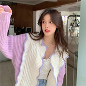 Naiste kampsunid, sügis, lihtne mood, uus lapivärk, magusad rõivad, disain, silmkoeline mantel Tänavarõivad, elegantsed ins Kpop Ulzzang šikk