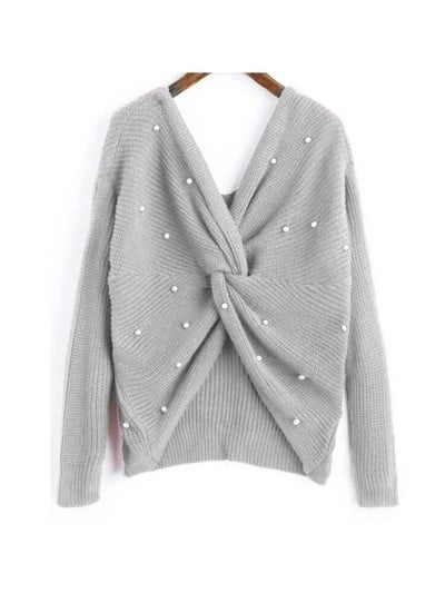 Naised Selg Risti ristpärlitega kootud kampsun Sügis Talv Elegantne OL Soe Pullover Mood Soliidne Kampsun Kudumid Pull