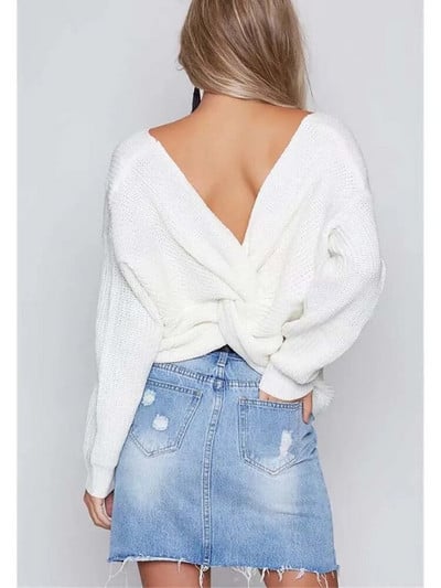 Naised Selg Risti ristpärlitega kootud kampsun Sügis Talv Elegantne OL Soe Pullover Mood Soliidne Kampsun Kudumid Pull