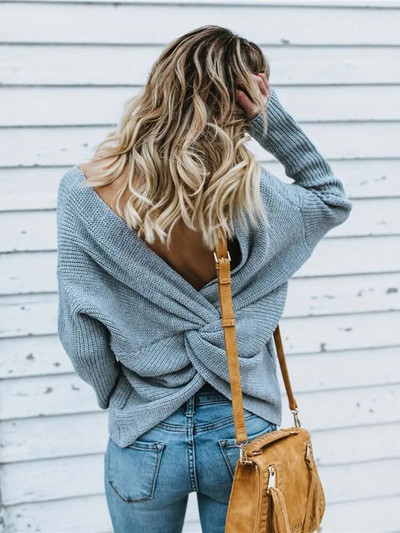 Naised Selg Risti ristpärlitega kootud kampsun Sügis Talv Elegantne OL Soe Pullover Mood Soliidne Kampsun Kudumid Pull