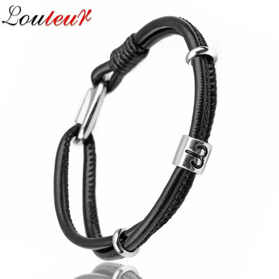 Vīriešu oriģinālā zvaigznāja rokassprādze Ādas rokassprādze vīriešiem Rokassprādze Ūdensvīrs/Jaunava/Skorpions/Svari 12 Zodiaka zīmju rokassprādze