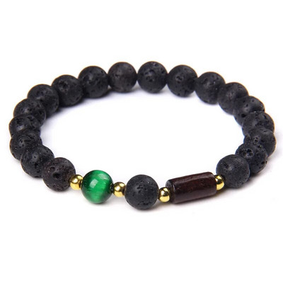 Micro Pave ar melnām pērlītēm CZ cirkonija karaļa kroņa un bāra šarmu rokassprādze vīriešiem akmens pērlīšu rokassprādze Valentīna vīriešiem Juvelierizstrādājumu piegāde