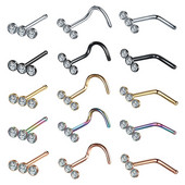 1 gab nerūsējošā tērauda L formas deguna skrūvju tapa 20G CZ taisna deguna gredzena komplekts nāsis stīpa auskars pīrsings Nariz pin ķermeņa rotaslietas