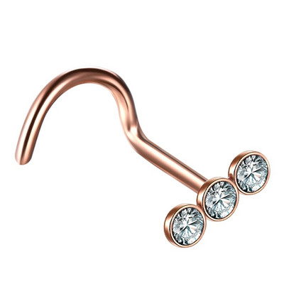 1 gab nerūsējošā tērauda L formas deguna skrūvju tapa 20G CZ taisna deguna gredzena komplekts nāsis stīpa auskars pīrsings Nariz pin ķermeņa rotaslietas