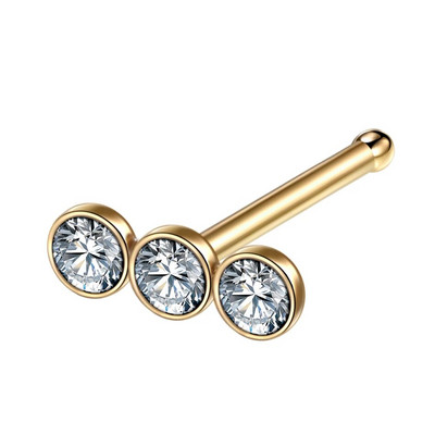 1 gab nerūsējošā tērauda L formas deguna skrūvju tapa 20G CZ taisna deguna gredzena komplekts nāsis stīpa auskars pīrsings Nariz pin ķermeņa rotaslietas