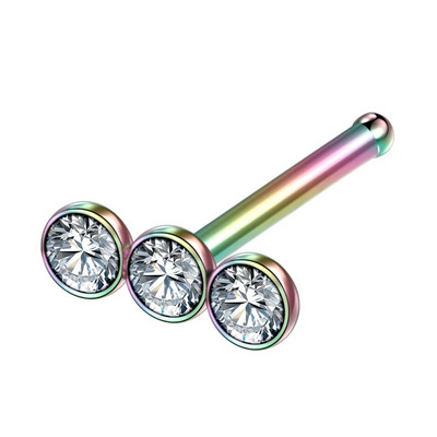 1 gab nerūsējošā tērauda L formas deguna skrūvju tapa 20G CZ taisna deguna gredzena komplekts nāsis stīpa auskars pīrsings Nariz pin ķermeņa rotaslietas