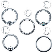 1 gab. Tērauda šarnīrsegmenta starpsienu klikšķinātāja deguna stīpas gredzeni CZ Gem Ear Tragus lūpu pīrsings nebrīvē lodīšu gredzeni unisex rotaslietām 16G