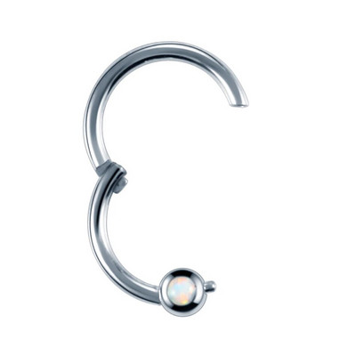 1 gab. Tērauda šarnīrsegmenta starpsienu klikšķinātāja deguna stīpas gredzeni CZ Gem Ear Tragus lūpu pīrsings nebrīvē lodīšu gredzeni unisex rotaslietām 16G