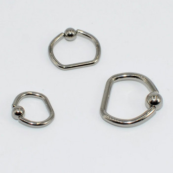 CHUANCI 1 брой G23 титан D форма пленен пръстен с мъниста Closer Ring Нос пръстен обеца Labret Tragus Body Piercing Бижута