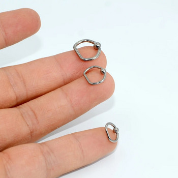 CHUANCI 1 брой G23 титан D форма пленен пръстен с мъниста Closer Ring Нос пръстен обеца Labret Tragus Body Piercing Бижута