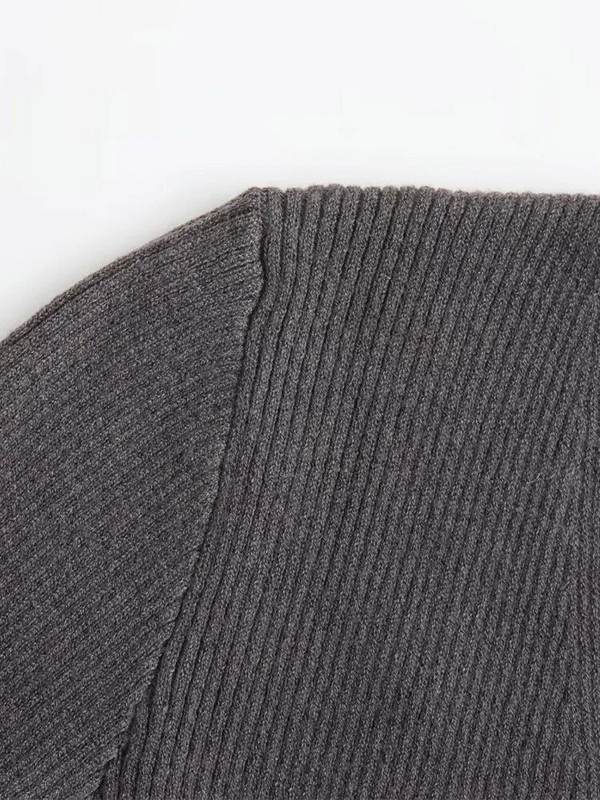 Modes džemperis sievietēm ar V veida kakla izgriezumu ar bārkstīm, seksīgi garām piedurknēm, slaids, ciets sieviešu džemperis, 2023. gada rudens ielu apģērbs.