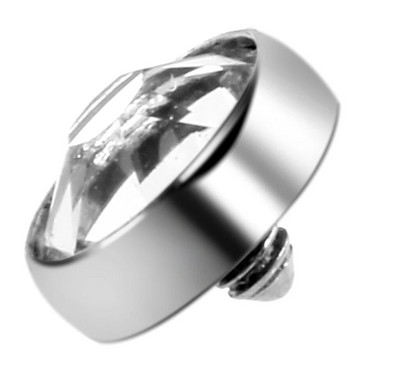 1PC Mikro ādas pīrsings G23 titāna virsmas iekšējais vītnes dārgakmens galiem ādas ādas nirējs paslēpt Labret pīrsingā ķermeņa rotaslietas